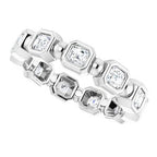 Bezel-Set Beaded Eternity Band