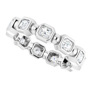 Bezel-Set Beaded Eternity Band