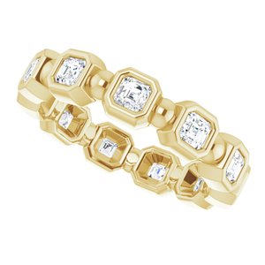 Bezel-Set Beaded Eternity Band
