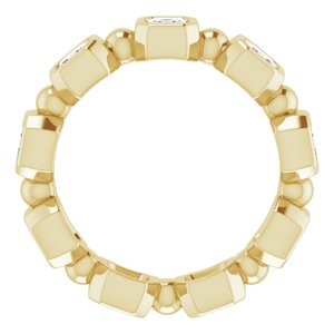 Bezel-Set Beaded Eternity Band