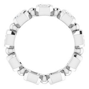 Bezel-Set Beaded Eternity Band