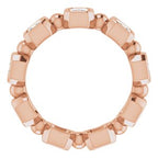 Bezel-Set Beaded Eternity Band