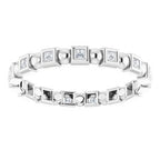 Bezel-Set Beaded Eternity Band