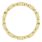 Bezel-Set Beaded Eternity Band