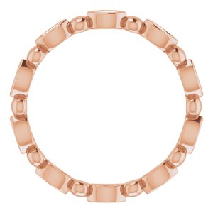 Bezel-Set Beaded Eternity Band