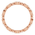 Bezel-Set Beaded Eternity Band
