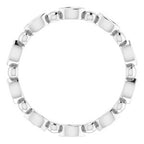 Bezel-Set Beaded Eternity Band