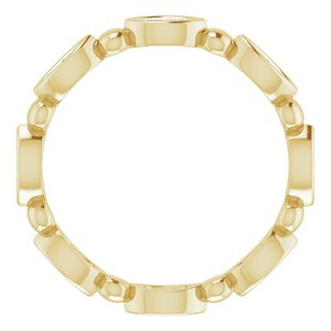Bezel-Set Beaded Eternity Band