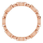 Bezel-Set Beaded Eternity Band