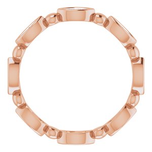 Bezel-Set Beaded Eternity Band
