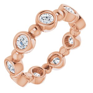 Bezel-Set Beaded Eternity Band