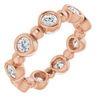 Bezel-Set Beaded Eternity Band