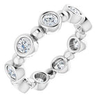 Bezel-Set Beaded Eternity Band