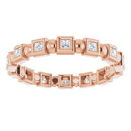 Bezel-Set Beaded Eternity Band