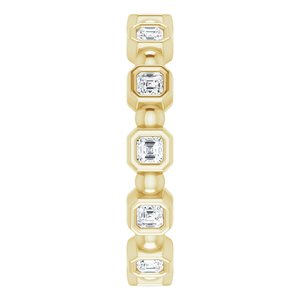 Bezel-Set Beaded Eternity Band