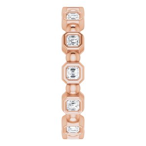 Bezel-Set Beaded Eternity Band
