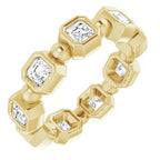 Bezel-Set Beaded Eternity Band