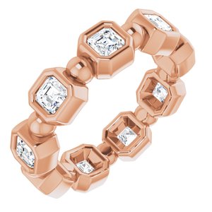 Bezel-Set Beaded Eternity Band