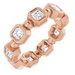 Bezel-Set Beaded Eternity Band