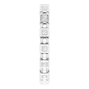 Bezel-Set Beaded Eternity Band