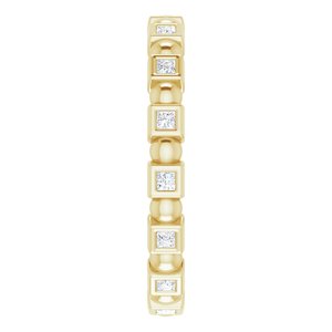 Bezel-Set Beaded Eternity Band