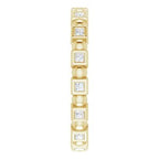 Bezel-Set Beaded Eternity Band