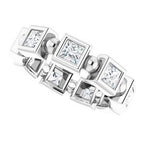 Bezel-Set Beaded Eternity Band