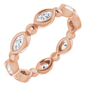 Bezel-Set Beaded Eternity Band