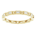 Bezel-Set Beaded Eternity Band