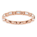 Bezel-Set Beaded Eternity Band