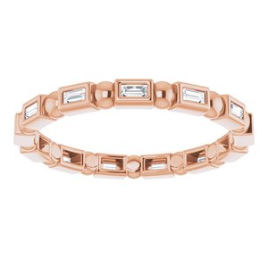 Bezel-Set Beaded Eternity Band