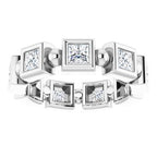 Bezel-Set Beaded Eternity Band