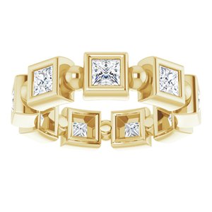 Bezel-Set Beaded Eternity Band