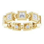 Bezel-Set Beaded Eternity Band
