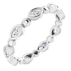 Bezel-Set Beaded Eternity Band