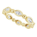 Bezel-Set Beaded Eternity Band