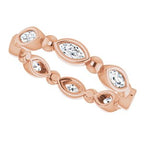 Bezel-Set Beaded Eternity Band