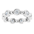 Bezel-Set Beaded Eternity Band