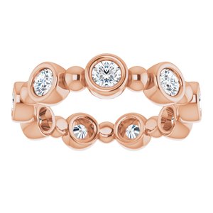 Bezel-Set Beaded Eternity Band