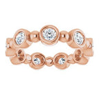 Bezel-Set Beaded Eternity Band