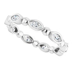 Bezel-Set Beaded Eternity Band