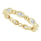 Bezel-Set Beaded Eternity Band