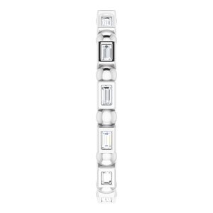 Bezel-Set Beaded Eternity Band