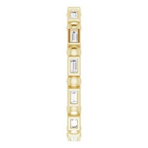 Bezel-Set Beaded Eternity Band