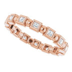 Bezel-Set Beaded Eternity Band