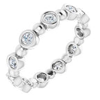 Bezel-Set Beaded Eternity Band