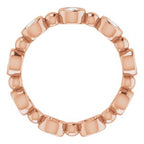 Bezel-Set Beaded Eternity Band