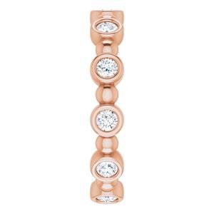 Bezel-Set Beaded Eternity Band