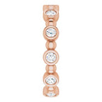 Bezel-Set Beaded Eternity Band