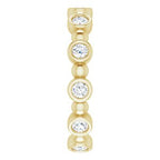 Bezel-Set Beaded Eternity Band